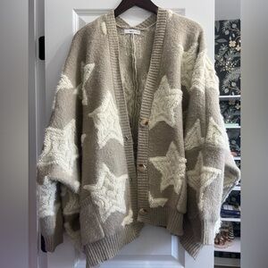 Shop Talulah Grey Oversized Cardigan L Large